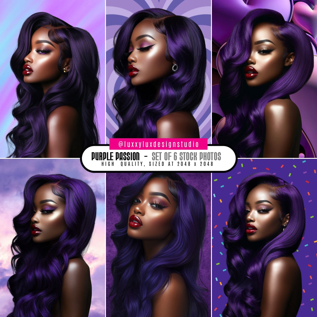 STOCK PHOTOS | PURPLE PASSION (SET OF 6)