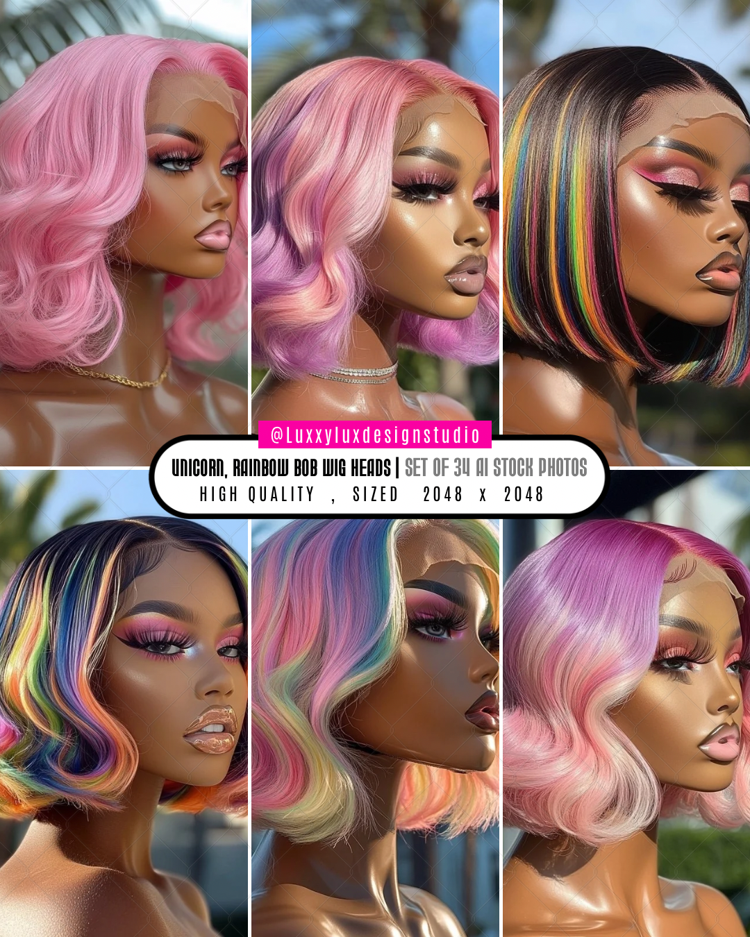 STOCK PHOTOS | BOB LACE MANNEQUIN BUNDLE (SET OF 34)