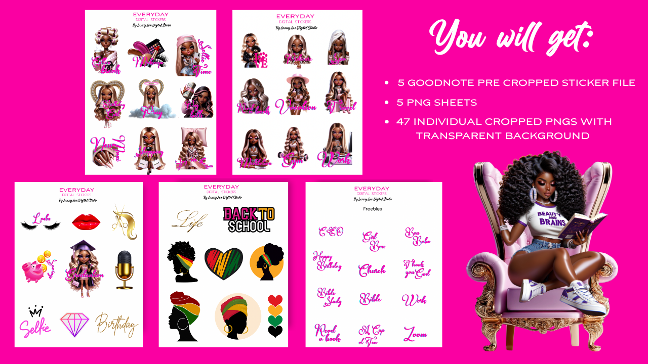EVERYDAY To Do Stickers for Goodnotes