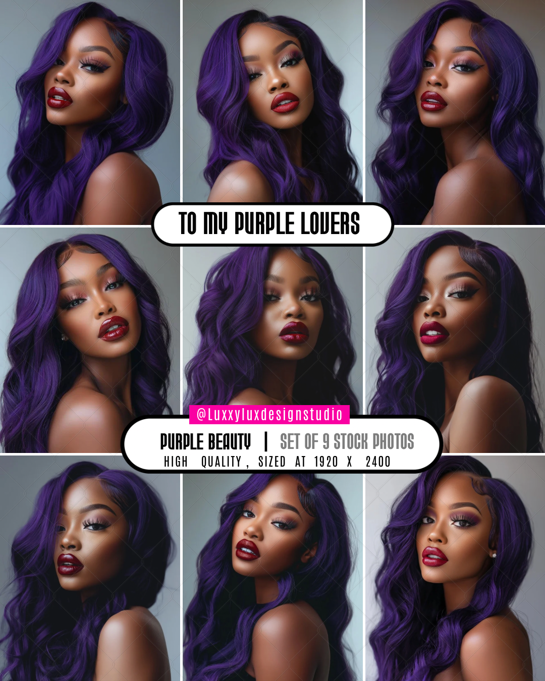 STOCK PHOTOS | PURPLE BEAUTY (SET OF 9)