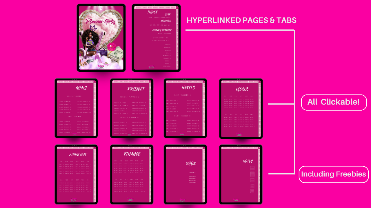 PLANNER GIRLY | DIGITAL PLANNER