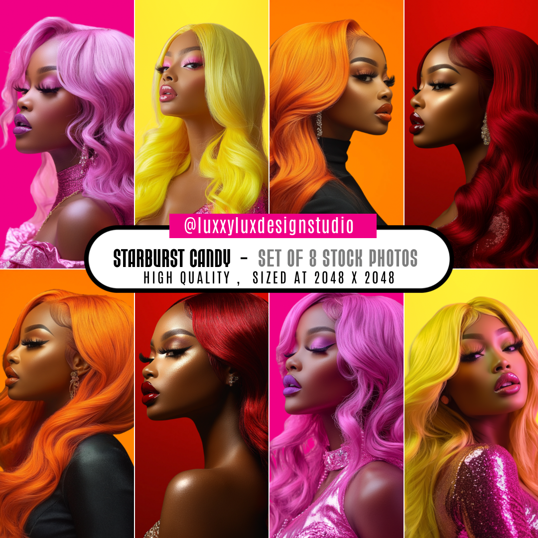 STOCK PHOTOS | STARBURST CANDY (SET OF 8)