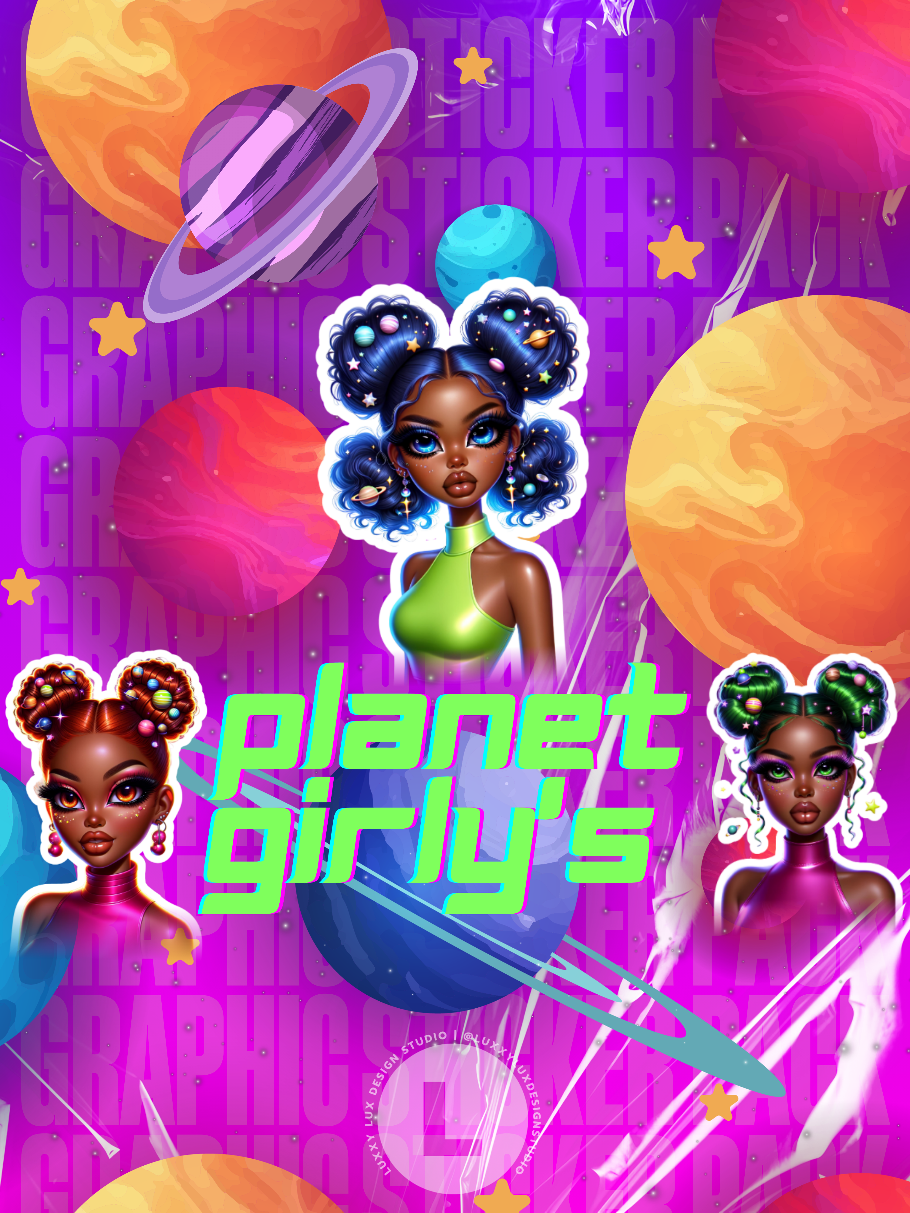GRAPHIC STICKER PACK (SET OF 5)